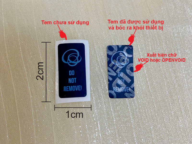 Tem trước khi sử dụng và sau khi sử dụng